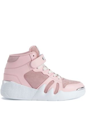 Giuseppe Zanotti baskets montantes à fermeture scratch - Rose