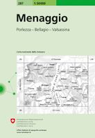 Wandelkaart - Topografische kaart 287 Menaggio | Swisstopo - thumbnail