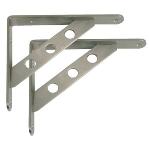 AMIG Plankdrager/steun Heavy Support - 2x - metaal - zilver - H250 x B195 mm - Tot 330 kg