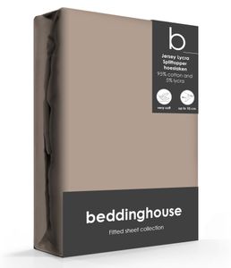 Beddinghouse Splittopper Hoeslaken Jersey-Lycra Taupe-180 x 200/220 cm