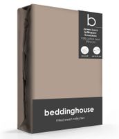 Beddinghouse Splittopper Hoeslaken Jersey-Lycra Taupe-200 x 200/220 cm