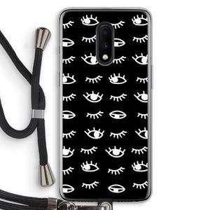 Eye pattern #3: OnePlus 7 Transparant Hoesje met koord