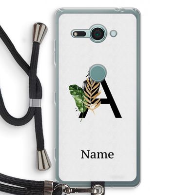 Charcoal Flora: Sony Xperia XZ2 Compact Transparant Hoesje met koord