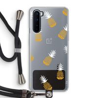 Ananasjes: OnePlus Nord Transparant Hoesje met koord