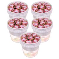 50x Weckpotjes 210 ml in kunststof emmer