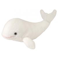 Wild Republic Pluche Beluga walvis knuffel - creme wit - 25 cm - Dieren knuffels - walvissen - thumbnail