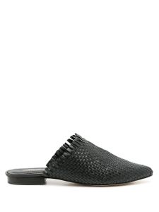 Sarah Chofakian mules en cuir tressé - Noir