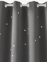 Verduisterend gordijn donkergrijs / sterren - thumbnail