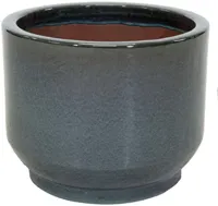 Mcollections Bloempot Cylinder Pedestal - Ø38 x H31 - Keramiek, Geglazuurd - Green