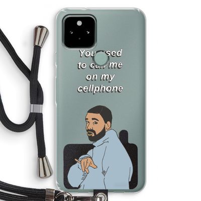Hotline bling: Pixel 5 Transparant Hoesje met koord