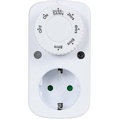 Tijdschakelaar - met dag/nacht sensor - afteltimer 2-8 uur - 3600W