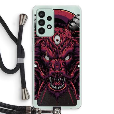 Hell Hound and Serpents: Samsung Galaxy A52s 5G Transparant Hoesje met koord