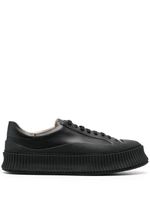 Jil Sander baskets en cuir à plateforme - Noir - thumbnail