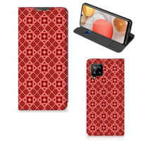 Samsung Galaxy A42 Hoesje met Magneet Batik Rood