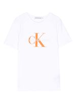 Calvin Klein Kids t-shirt en coton à logo imprimé - Blanc