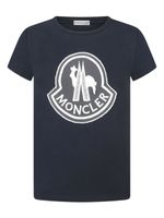 Moncler Enfant t-shirt en jersey à patch logo - Bleu - thumbnail