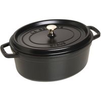 Staub Braadpan Ovaal Cocotte Zwart - ø 31 cm / 5.5 liter - thumbnail