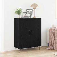 Dressoir Zwart eiken 69.5 x 34 x 90 cm Bewerkt hout