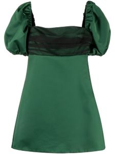 Viktor & Rolf robe courte à col lavallière - Vert