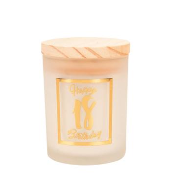 Paperdreams Geurkaars klein goud/wit - 18 jaar