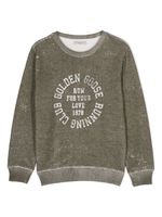 Golden Goose Kids sweat à logo imprimé - Vert