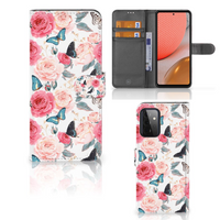 Samsung Galaxy A72 Hoesje Butterfly Roses - thumbnail