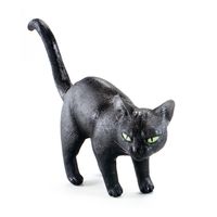 Halloween zwarte kat horror decoratie 23 cm   -