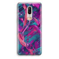 Pink Clouds: OnePlus 6 Transparant Hoesje