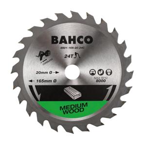 Bahco Cirkelzaagblad | hardmetaal tanden | voor snoerloze machines | voor hout | 24 TPI | 20 mm x 184 mm - 8501-184-20-24C