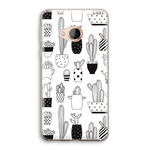 Cactusmotief: HTC U Play Transparant Hoesje