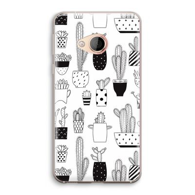 Cactusmotief: HTC U Play Transparant Hoesje