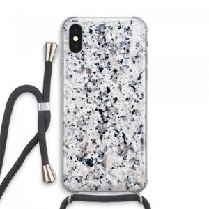 Gespikkelde marmer: iPhone XS Max Transparant Hoesje met koord
