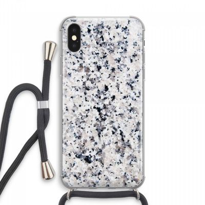 Gespikkelde marmer: iPhone XS Max Transparant Hoesje met koord
