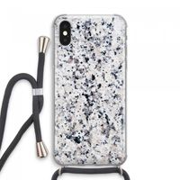 Gespikkelde marmer: iPhone XS Max Transparant Hoesje met koord