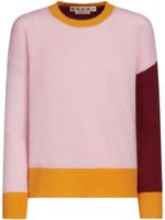 Marni pull en cachemire à design colour block - Rose