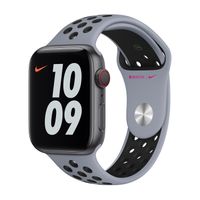 Apple origineel Nike Sport Band Apple Watch 38mm / 40mm / 41mm Obsidian / Mist Black - MG3V3ZM/A - thumbnail