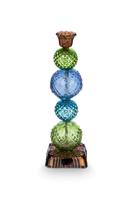Pip Studio Kaarsenhouder Glas Bead Blauw/Groen 30cm