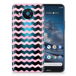 Nokia 8.3 TPU bumper Waves Roze