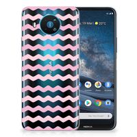 Nokia 8.3 TPU bumper Waves Roze