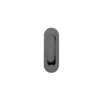 Intersteel Schuifdeurkom mat zwart ovaal 120x40mm blind