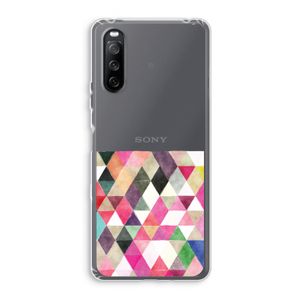 Gekleurde driehoekjes: Sony Xperia 10 III Transparant Hoesje