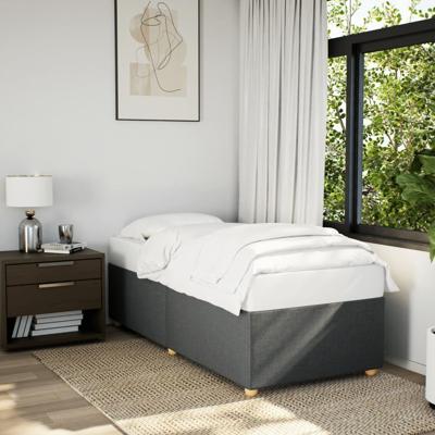 Bedframe zonder matras 90x190 cm stof donkergrijs