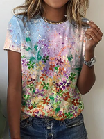 Floral Vacation Crew Neck T-Shirt