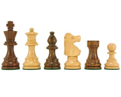 Franse Ridder Serie Gouden Palissander Schaakstukken 8 cm