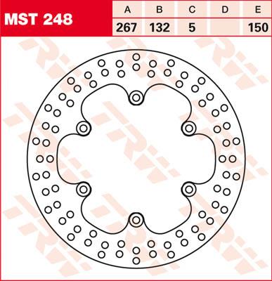 TRW Remschijf, remschijven voor de moto, MST248