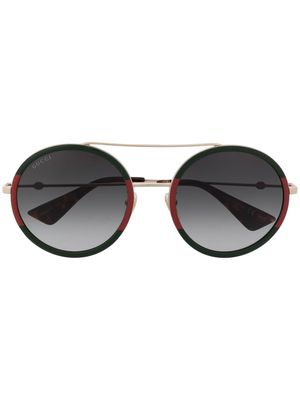 Gucci Eyewear lunettes de soleil à monture ronde - Vert