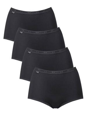 Sloggi - Basic Maxi 4-Pack - zwart, Maat:46