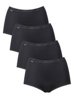 Sloggi - Basic Maxi 4-Pack - zwart, Maat:46