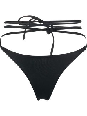 Matinèe bas de bikini à détail noué - Noir