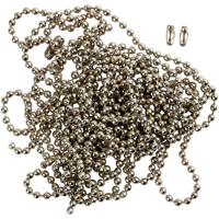 Creativ Company Balletjesketting, d 1,5 mm, verzilverd, 3 m/ 1 rol